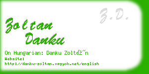 zoltan danku business card